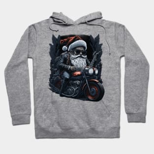 Santa on motorbike Hoodie